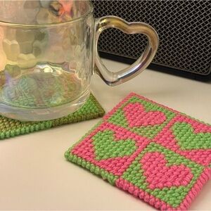 Handmade Heart Coasters - Set of 2